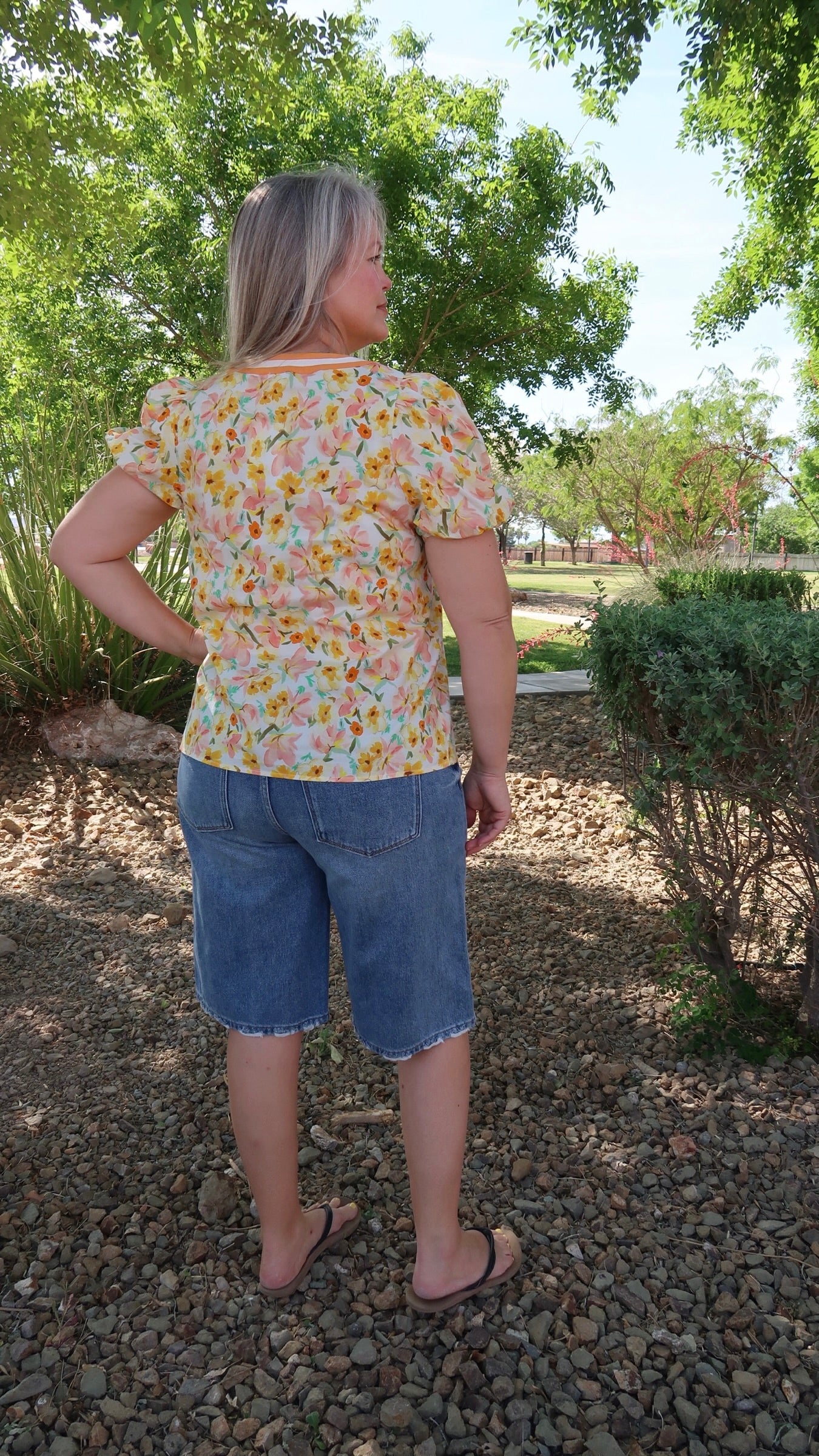 Sunshine Floral Print Top