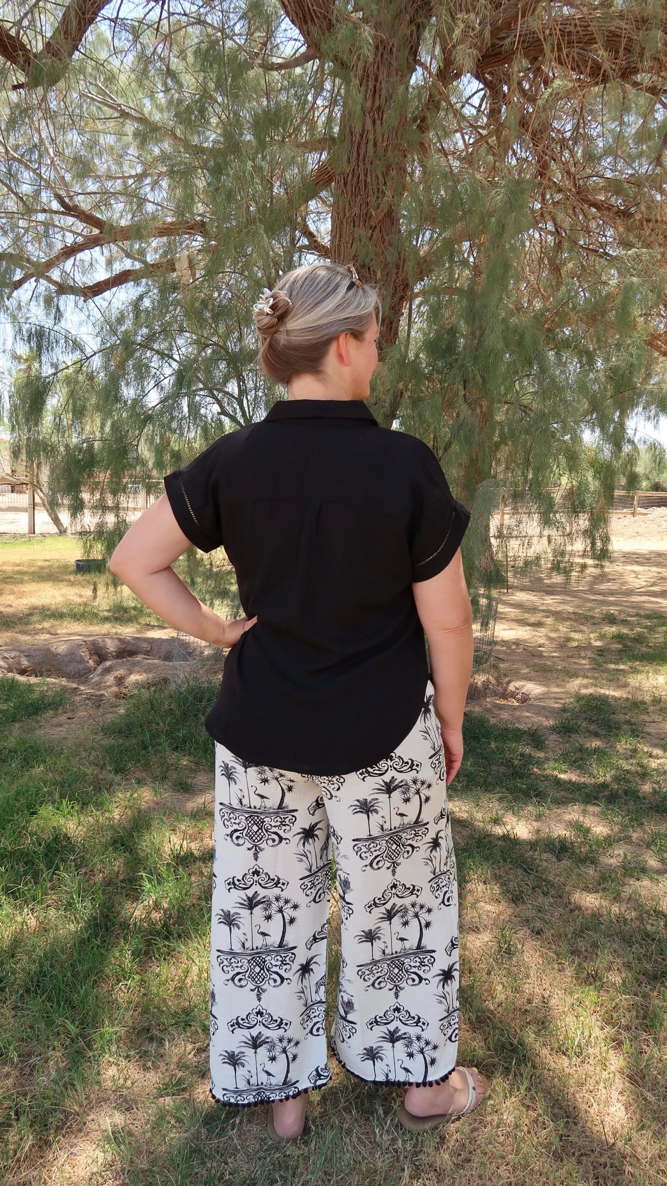 Lava Collared Short Sleeve Top- Alohi Gold Apparel
