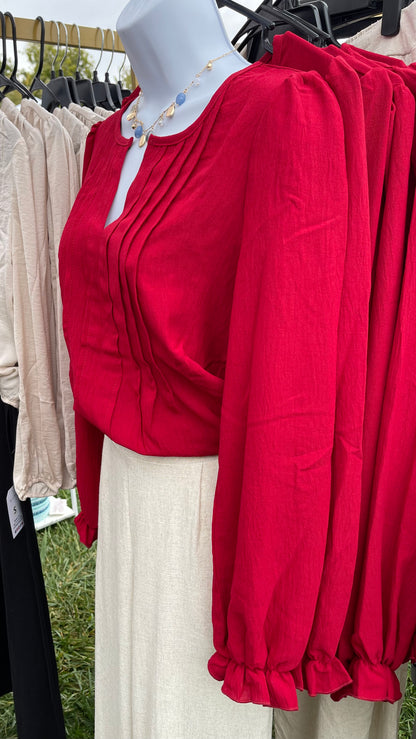 ‘All Is Bright’ Holiday Red Top