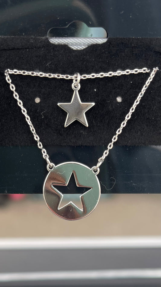 Multi Layer Star Cut-out Necklace