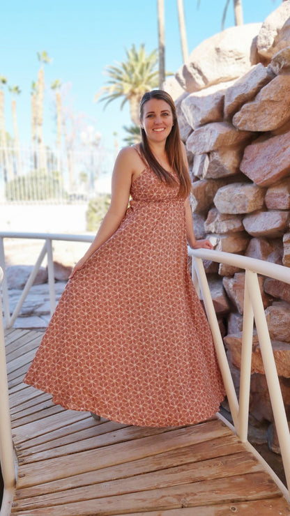 Blush Sands Tie Back Maxi Dress