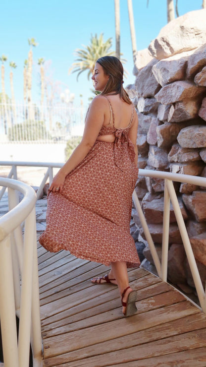 Blush Sands Tie Back Maxi Dress