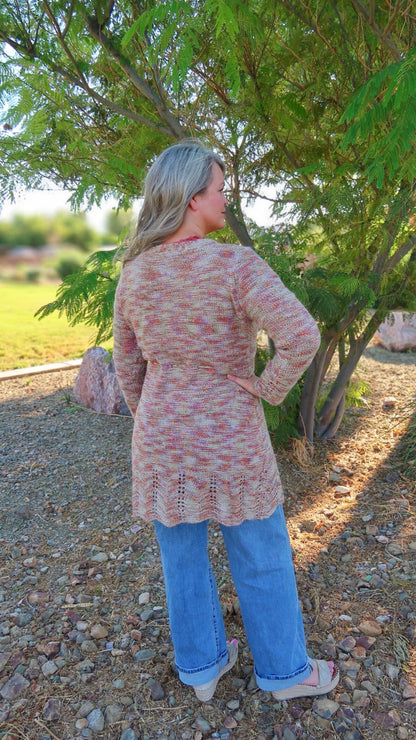 Fall Colors Long Sleeve Cardigan-alohi gold apparel