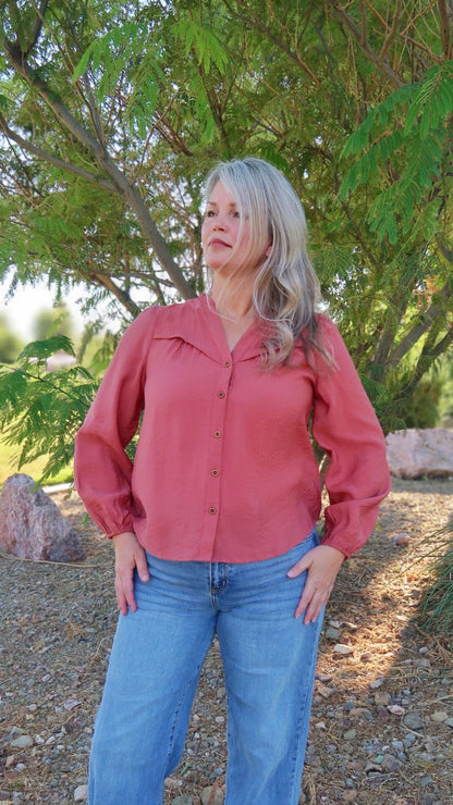 Ginger Long sleeve top- alohi gold apparel