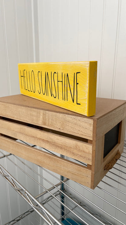 Hello Sunshine Wood Sign