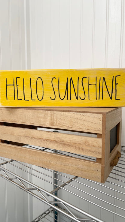 Hello Sunshine Wood Sign