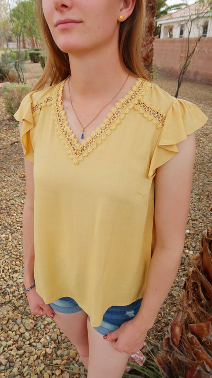 V-neck Sunshine Top- Alohi Gold Apparel