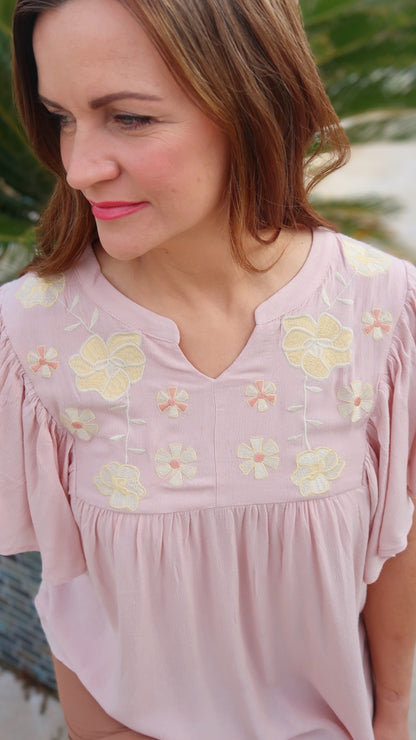 Light Mauve Resort Top- Alohi Gold Apparel