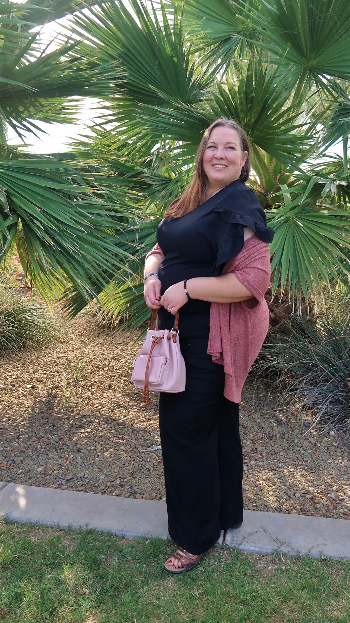 Black Ruffle Sleeve Plus Top