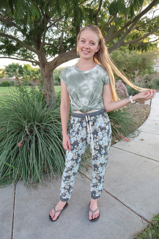 Floral Joggers - Alohi Gold Apparel
