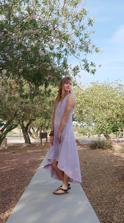 Lilac Activewear Drop Hem Dress