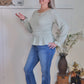Silver Palm Long Sleeve Top