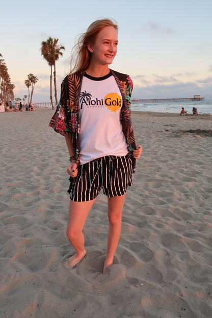 Tropical Print Kimono - Alohi Gold Apparel